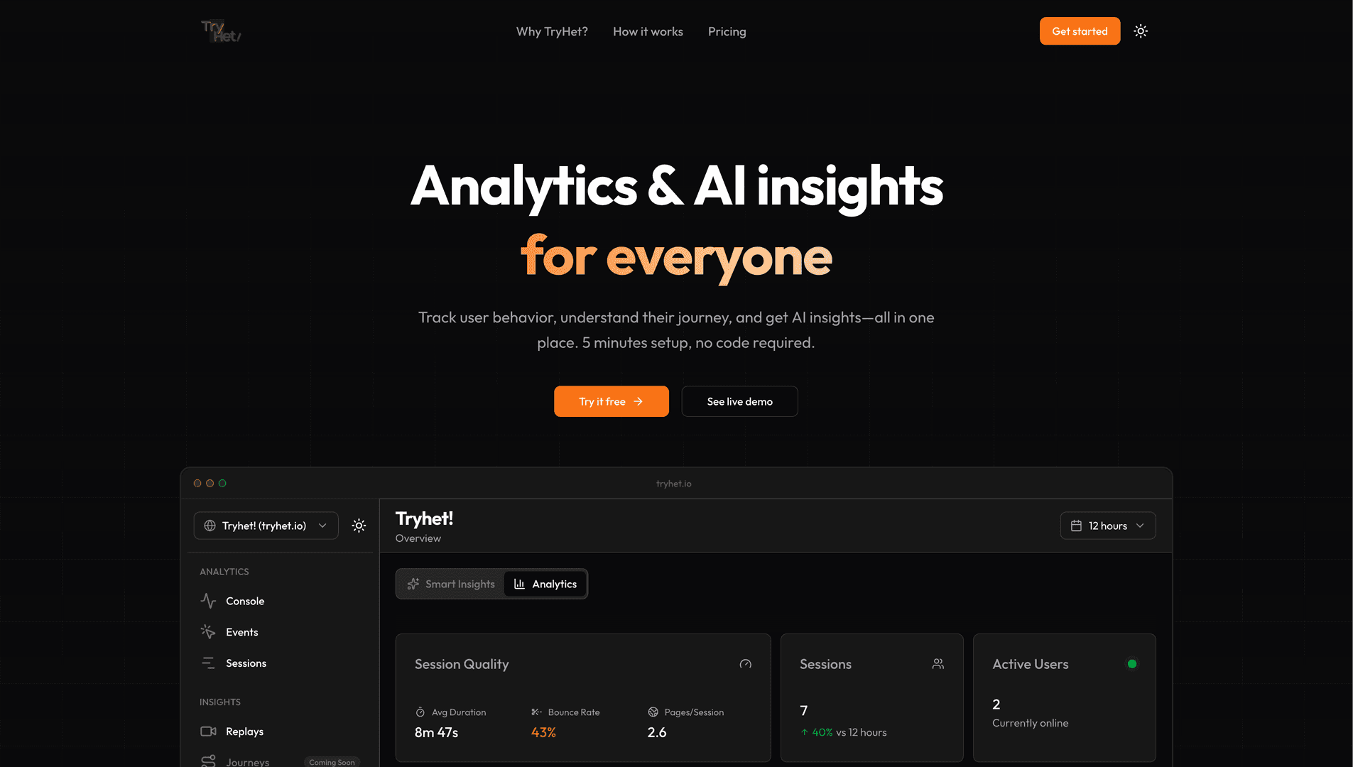 TryHet: Analytics & AI Insights for everyone image 1