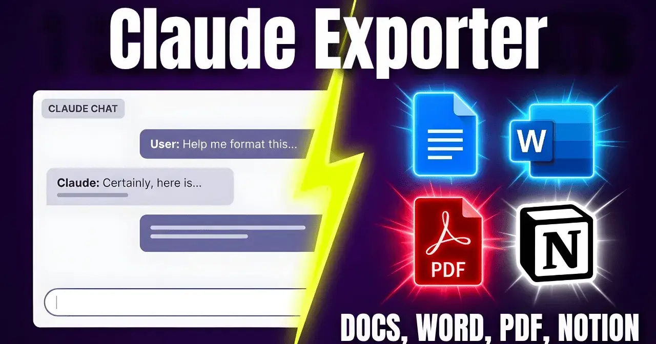 Claude Exporter: Save Chats to Word, PDF and Notion