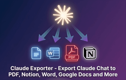 Claude Exporter: Save to PDF, Notion, Word