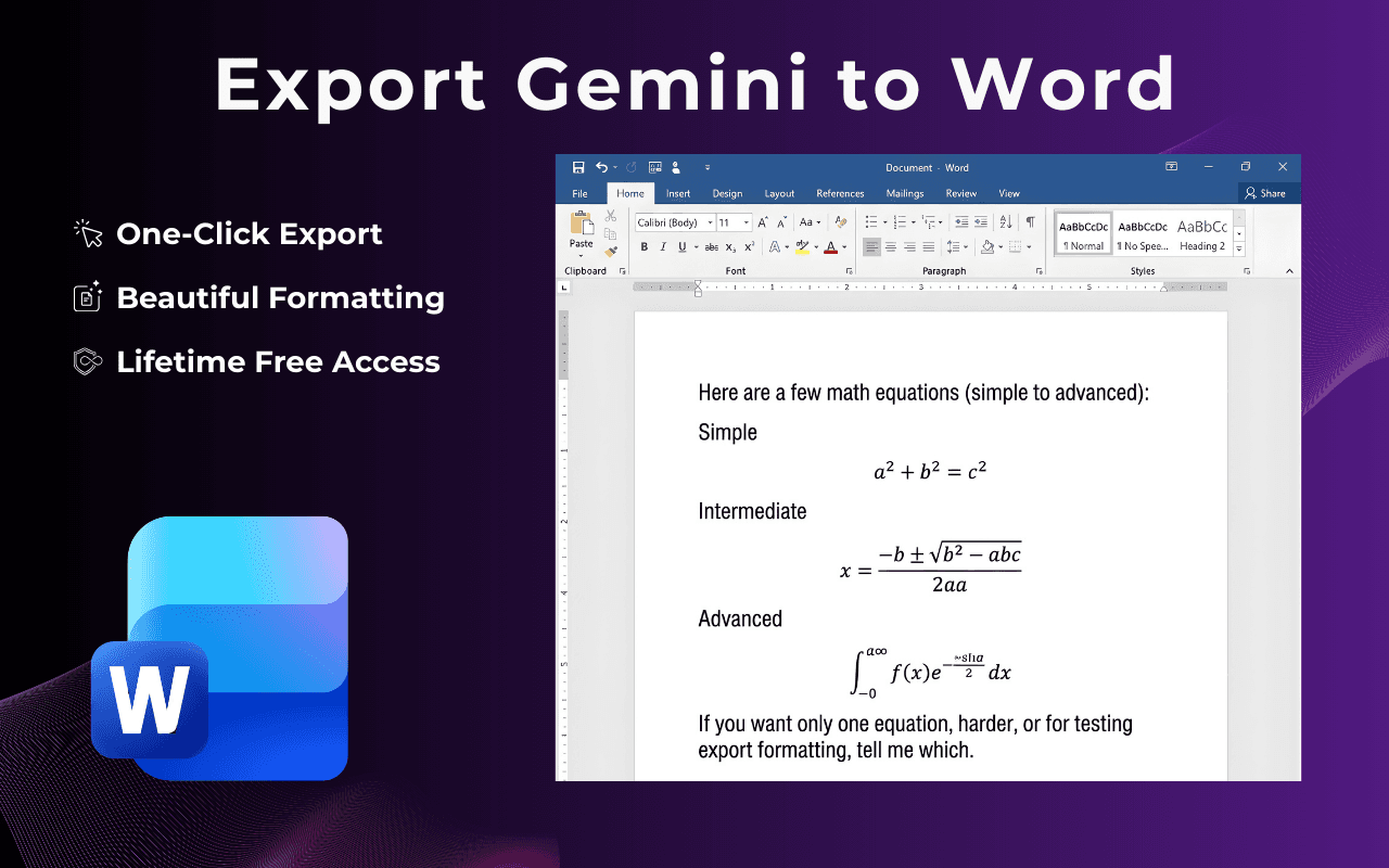Gemini to Word Extension image 2