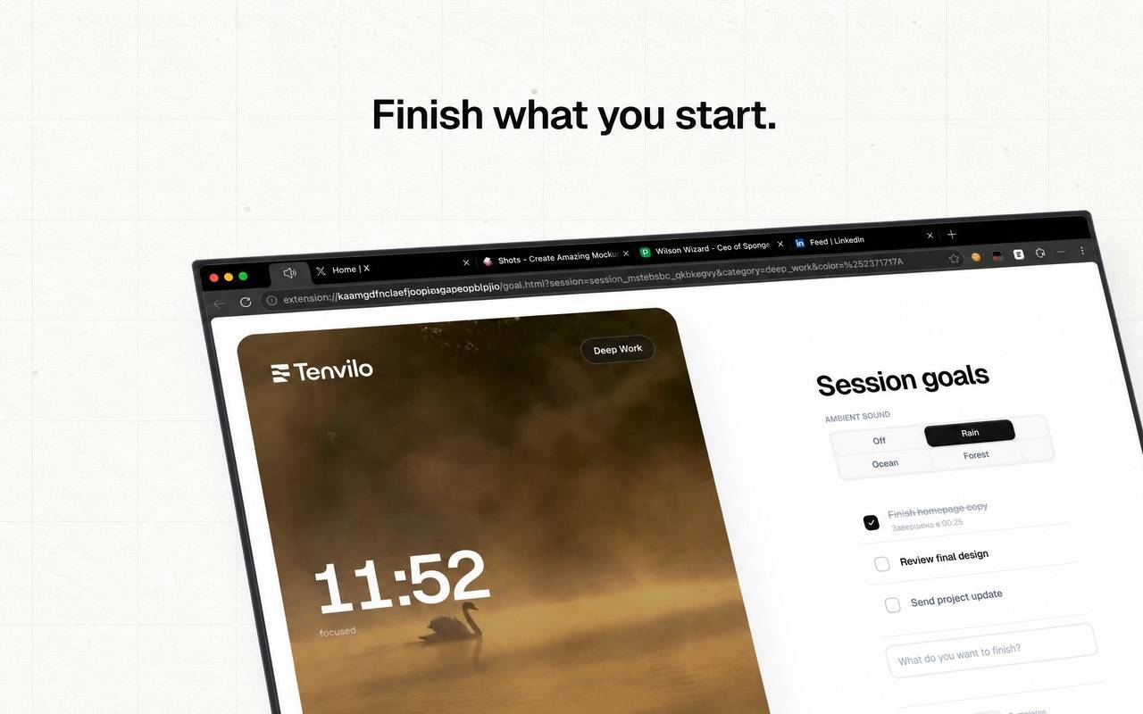 Tenvilo – Workflow Presets & Tab Launcher image 1