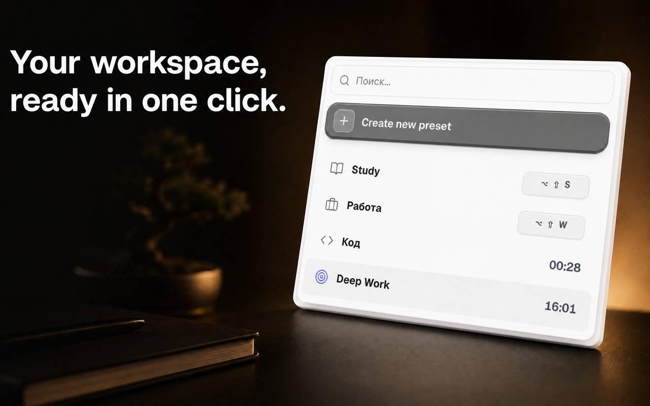 Tenvilo – Workflow Presets & Tab Launcher image 3