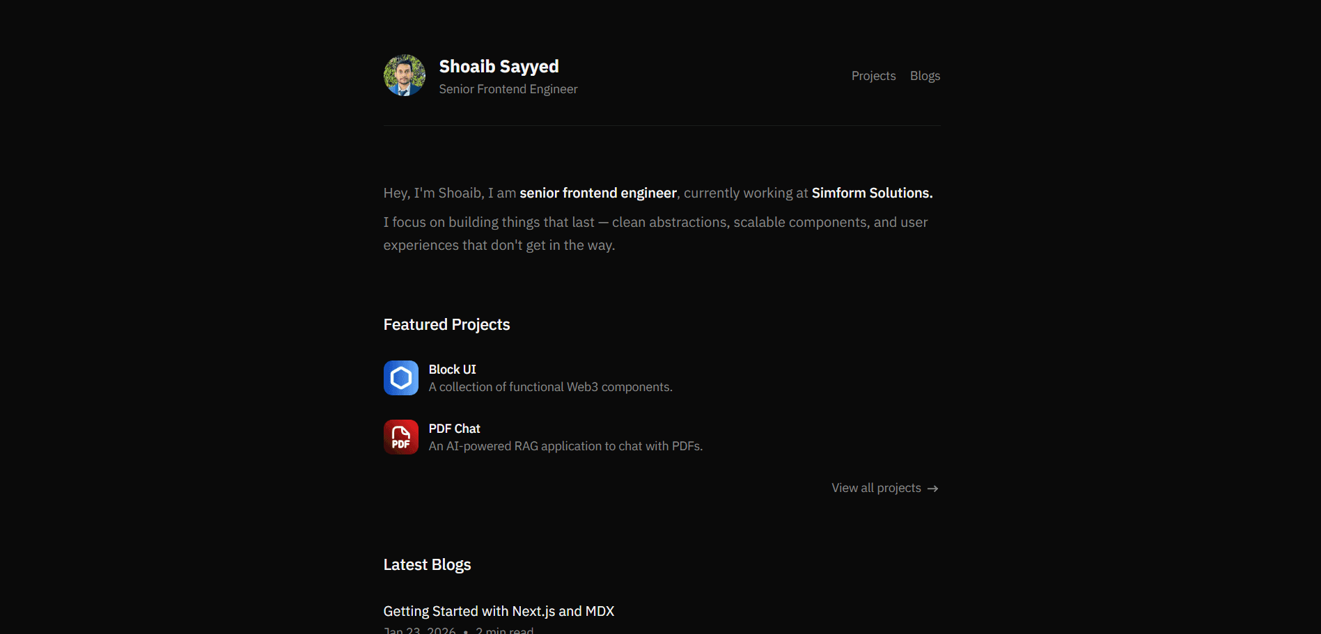 Shoaib Sayyed • Portfolio image 1