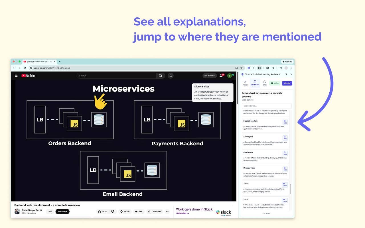 Gloss: Stop Pausing YouTube to Google image 4