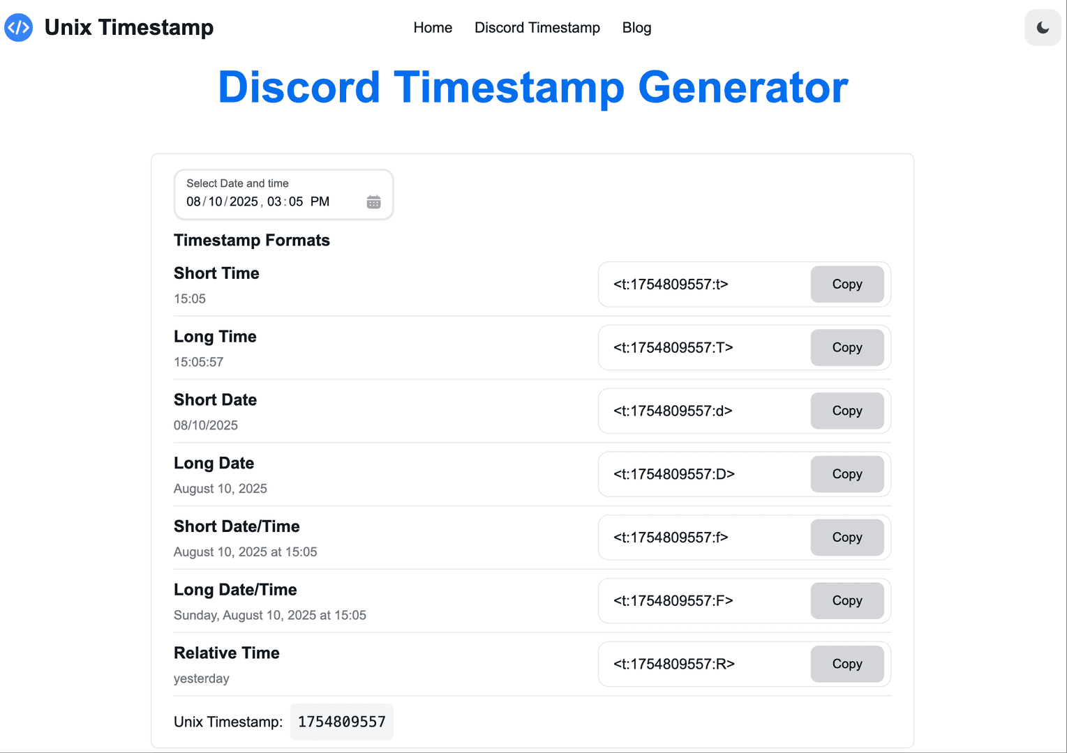 Unix Timestamp Converter image 2