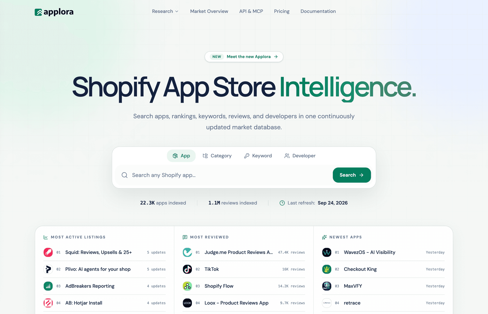 Applora - Shopify App Store Intelligence image 1
