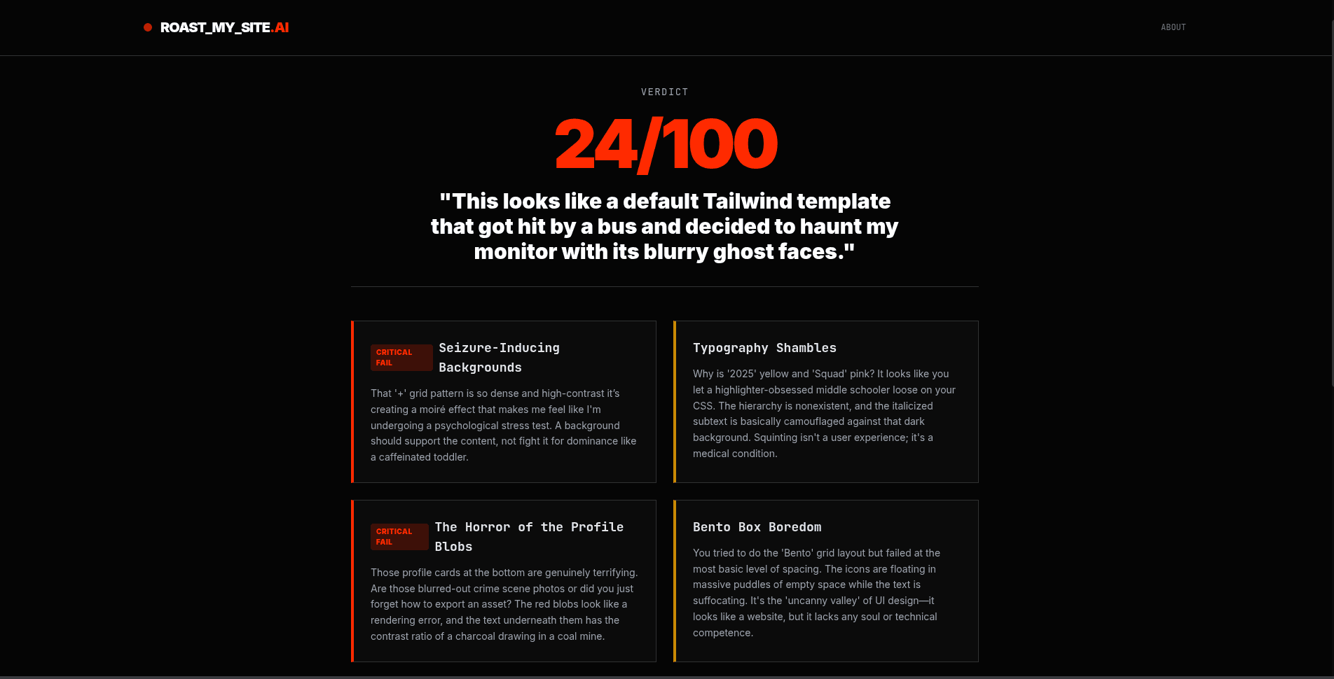RoastMySite.ai - Brutal Feedback image 2
