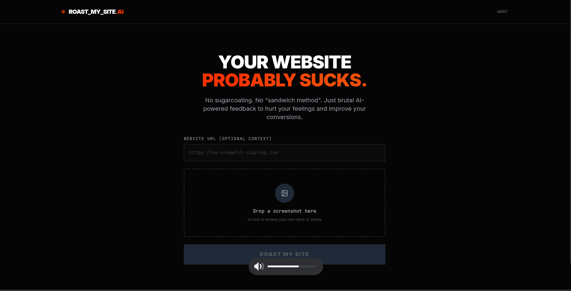 RoastMySite.ai - Brutal Feedback image 1