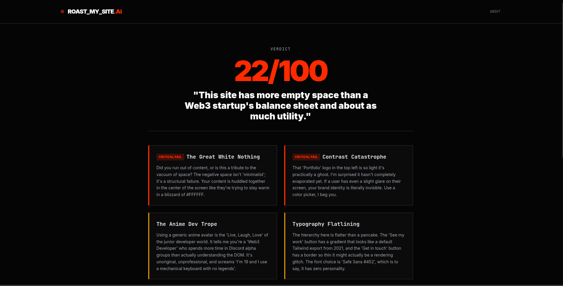 RoastMySite.ai - Brutal Feedback image 3
