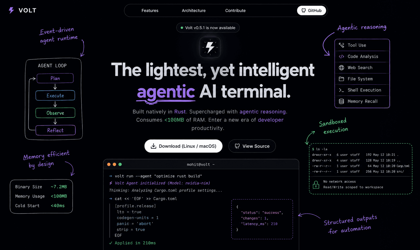 Volt | Agentic AI Terminal image 1