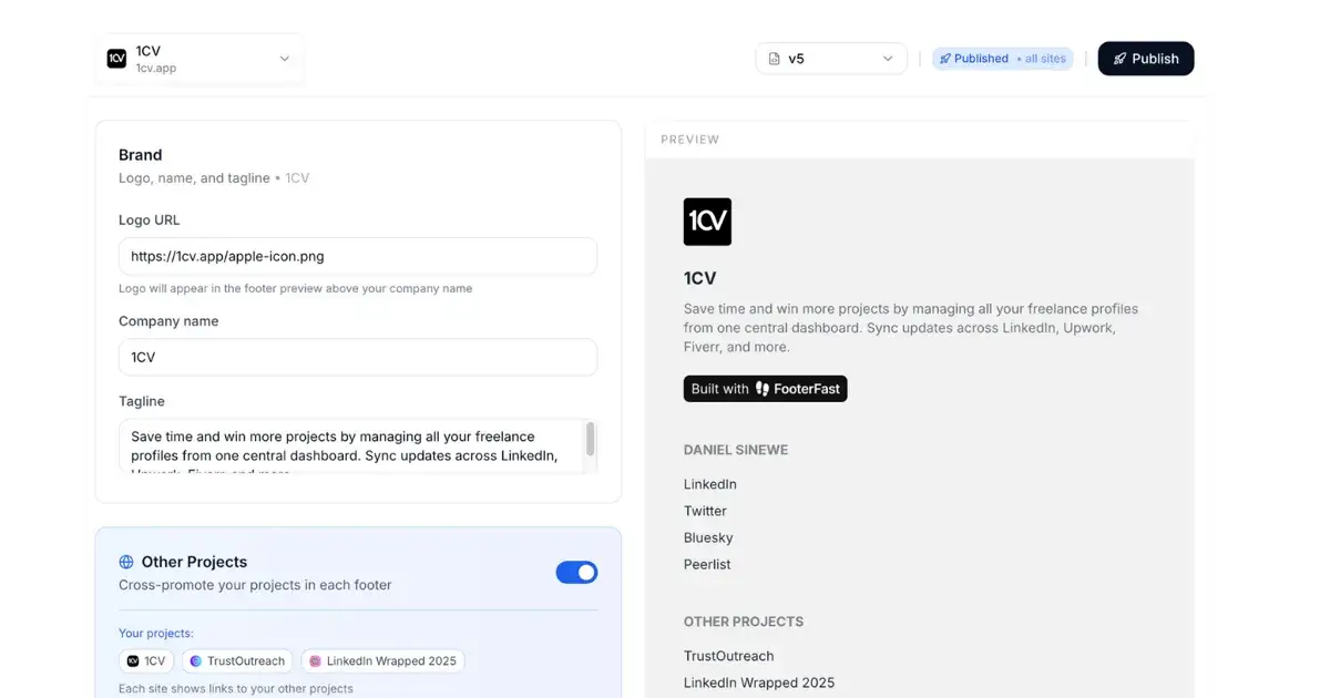 Improve Your SEO for Free with 1Footer