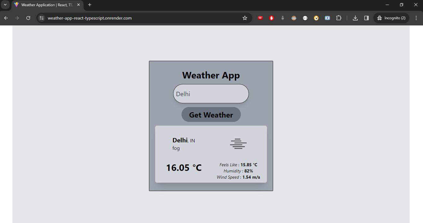 Weather Application React