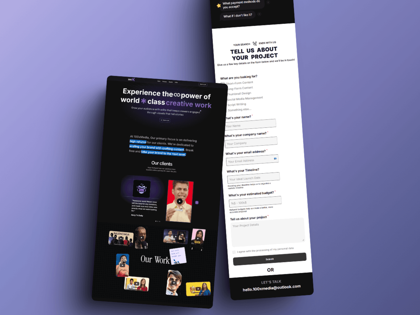 Video Production Agency Website image 2