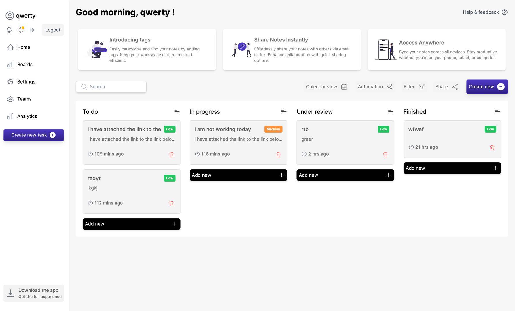 Trello Task management