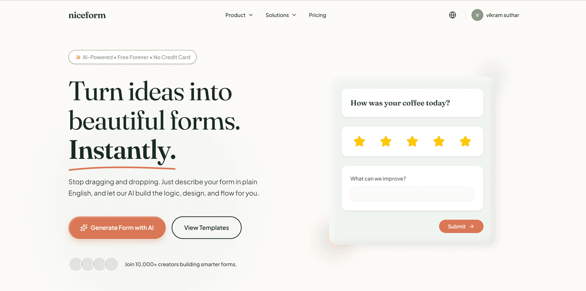Niceform.io - Modern Form Builder image 1