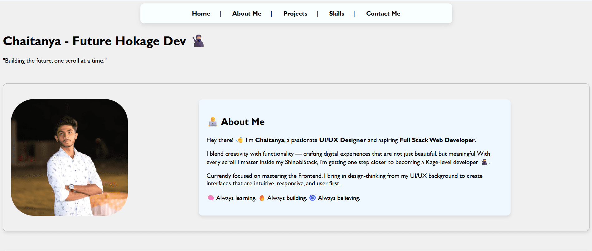 Personal Portfolio Website (HTML & CSS) image 1