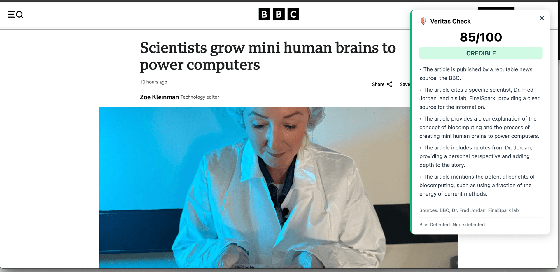 Veritas - AI-Powered Fact Checker image 1