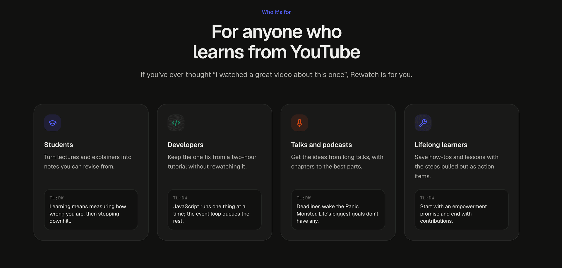 Rewatch — Your YouTube knowledge library image 3