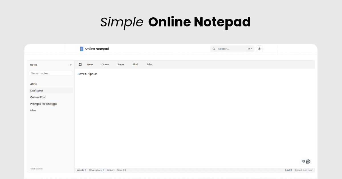 Online Notepad image 2