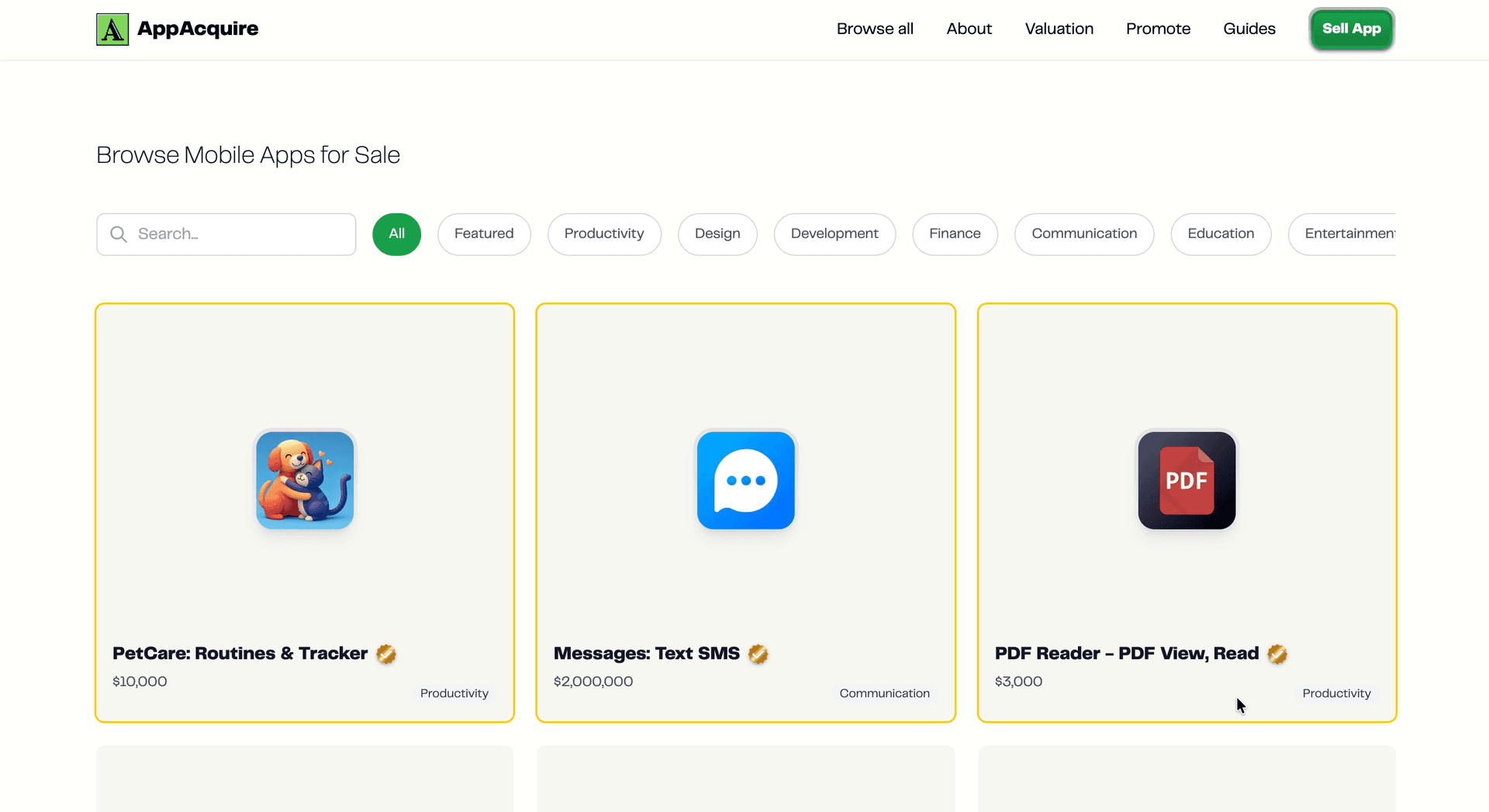 AppAcquire – Buy, Sell, and Discover Apps image 2