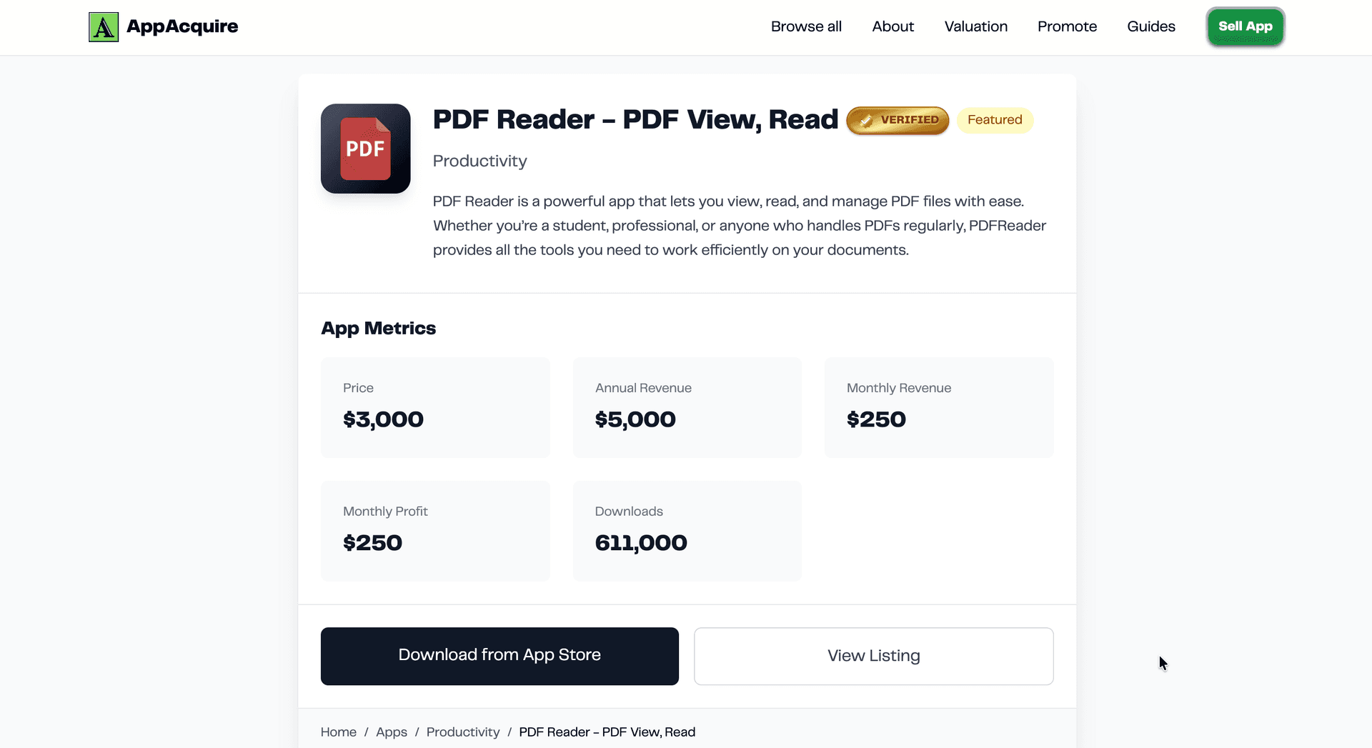 AppAcquire – Buy, Sell, and Discover Apps image 3