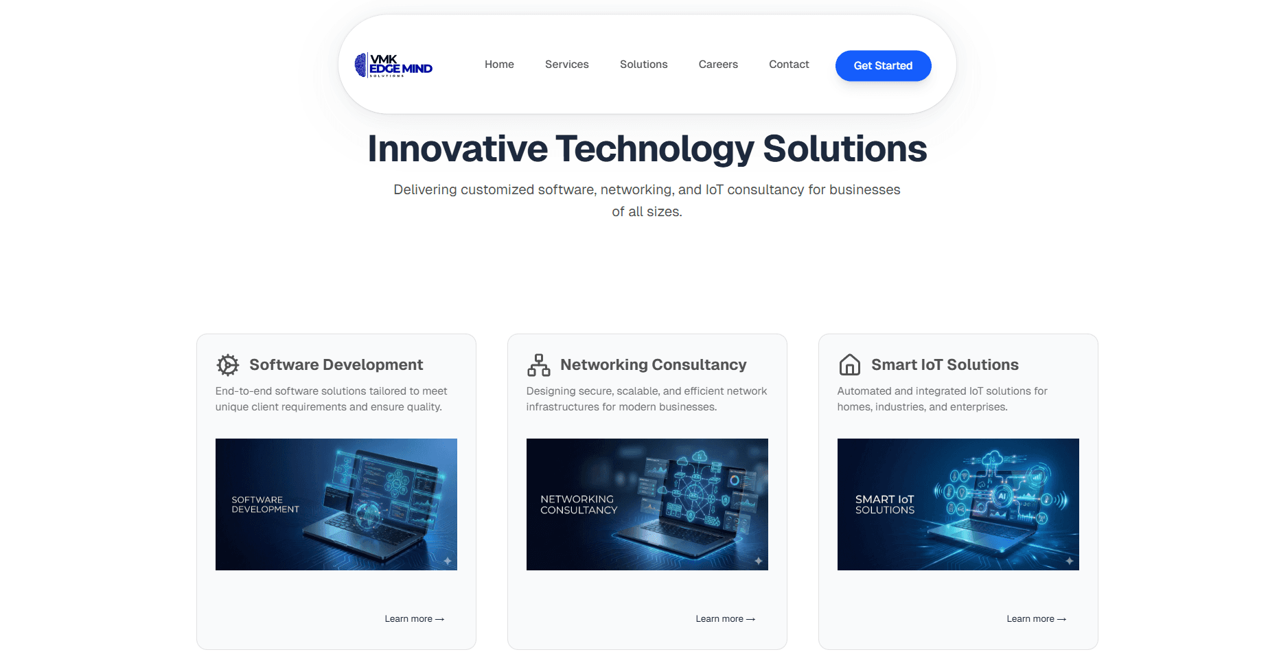 VMK EDGEMIND SOLUTIONS WEBSITE image 2