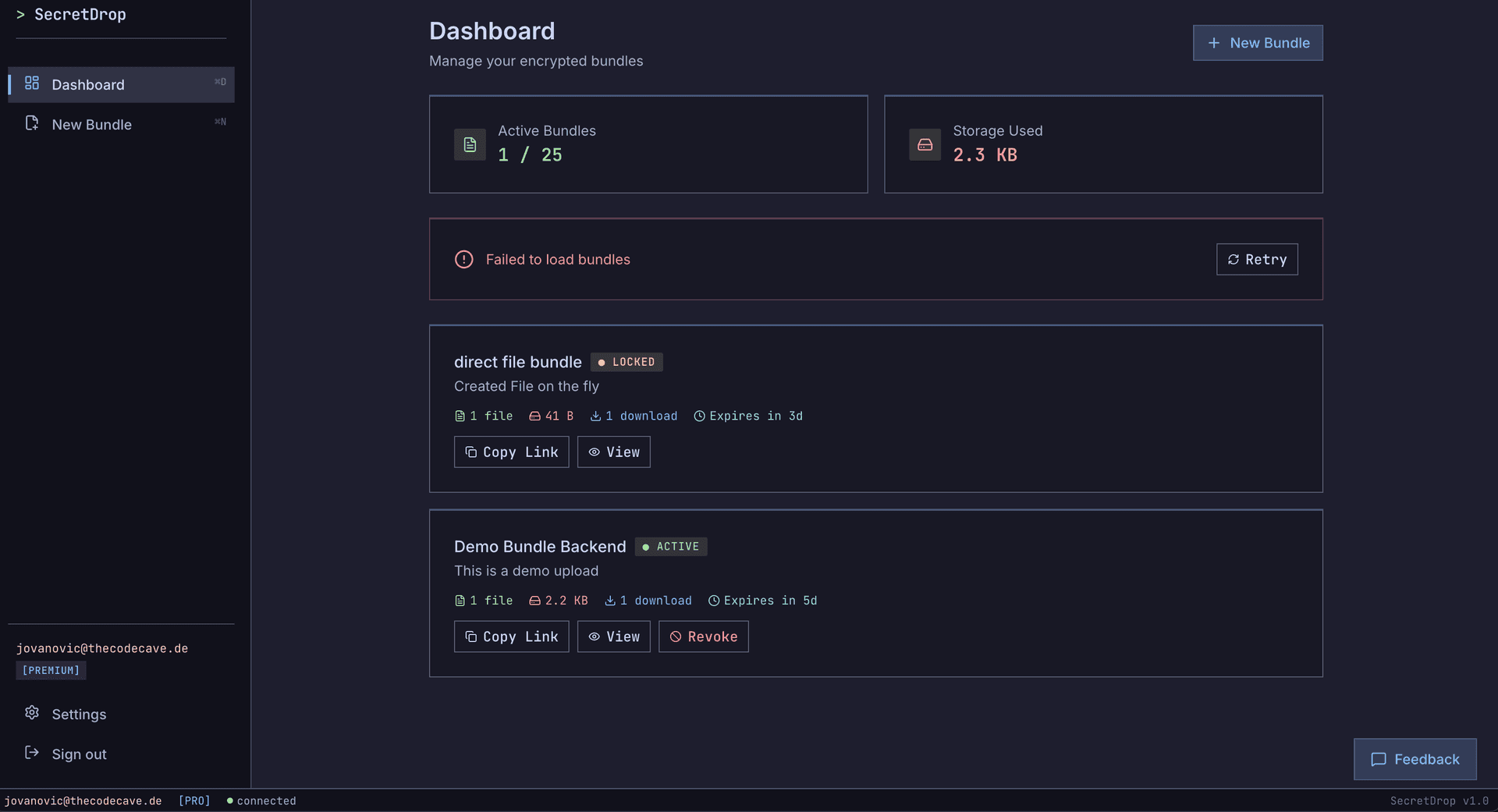 SecretDrop — Encrypted file sharing for devs image 3