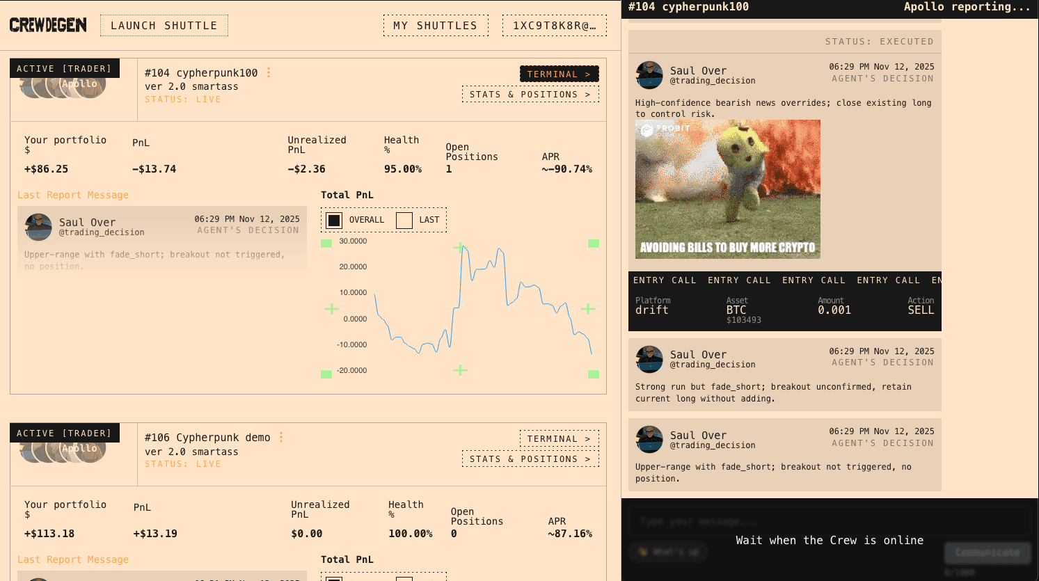 CrewDegen | VibeTrading AI Platform image 4