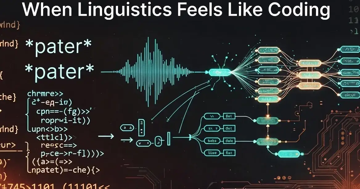 When Linguistics Feels Like Coding: What Historical Sound Laws Can Teach Us About AI