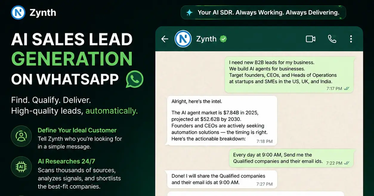 How I Automated B2B Lead Generation Using a WhatsApp AI Agent
