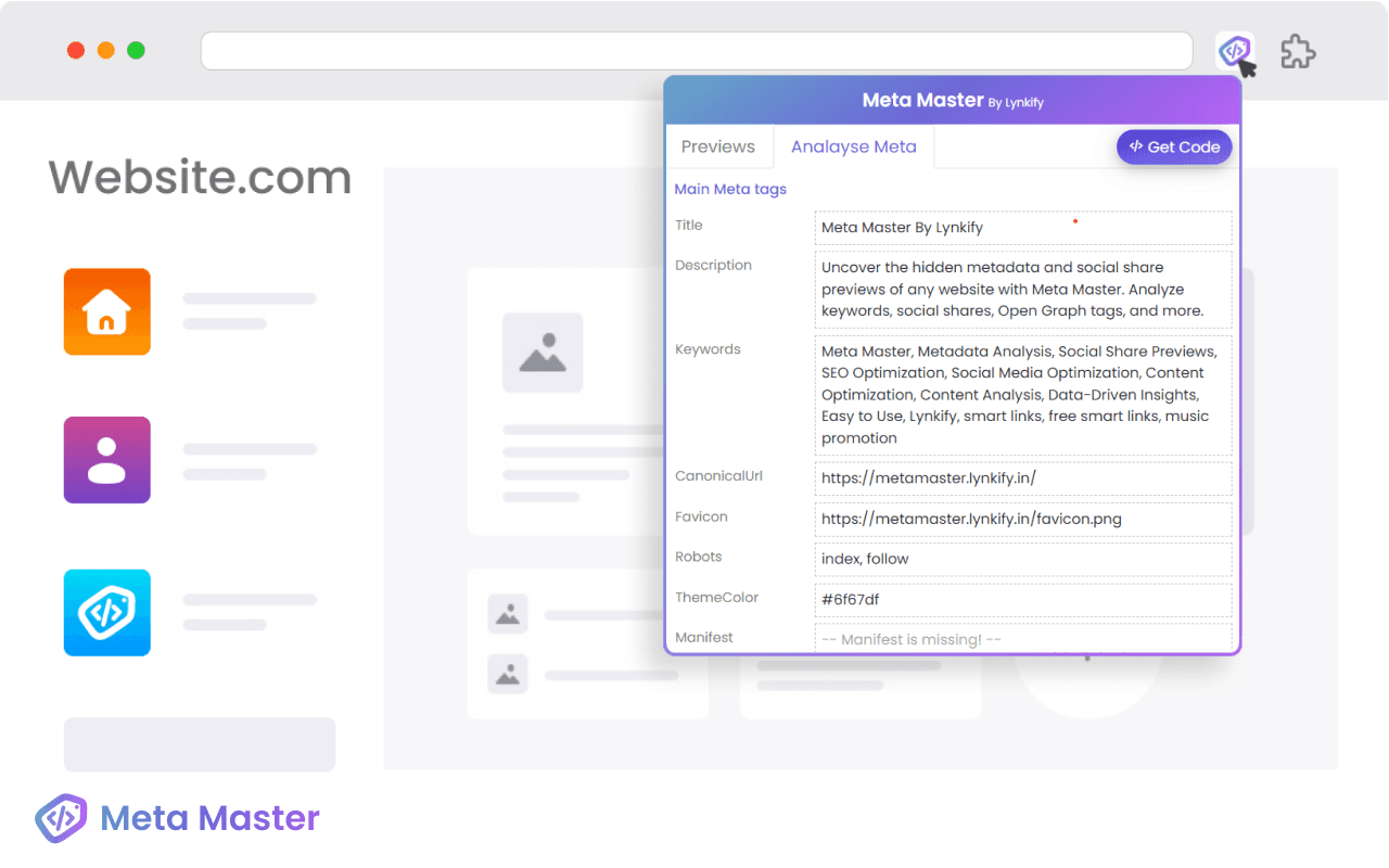 Meta Master (Browser Extension) image 3
