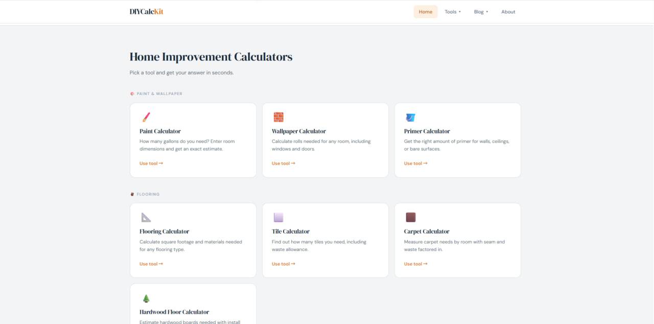 DIYCalcKit — Home Improvement Calculators image 2
