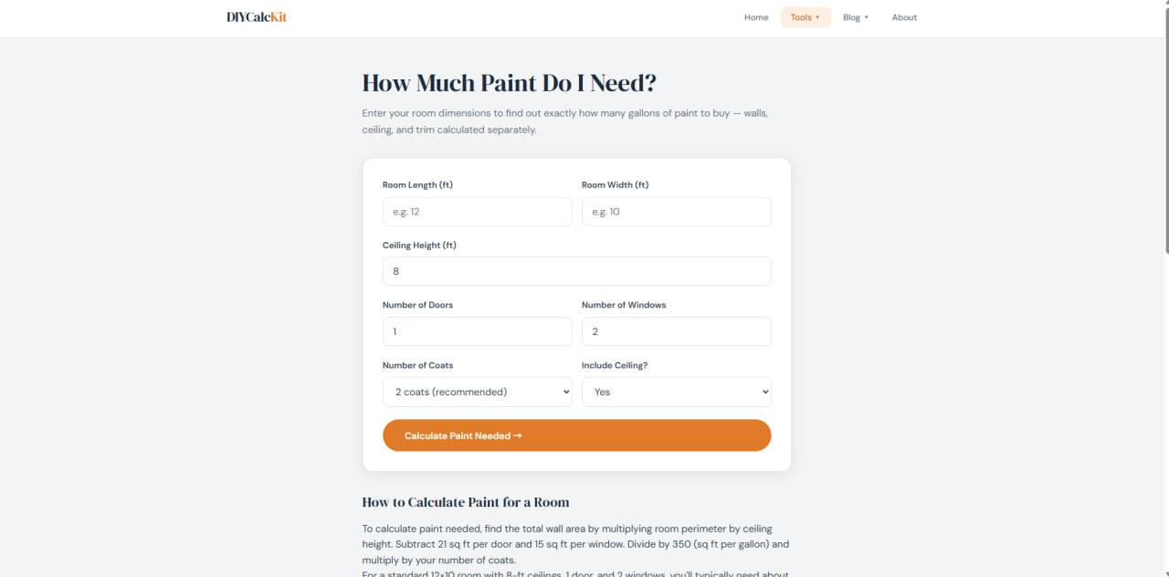 DIYCalcKit — Home Improvement Calculators image 3