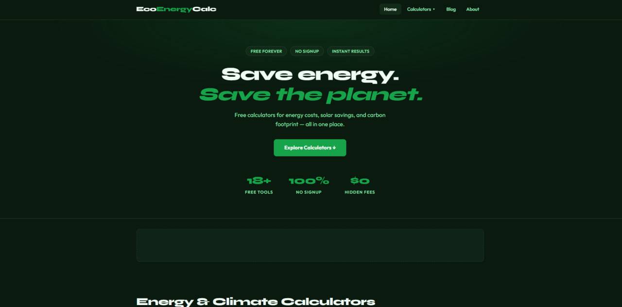EcoEnergyCalc – Energy & Climate Calculators image 1