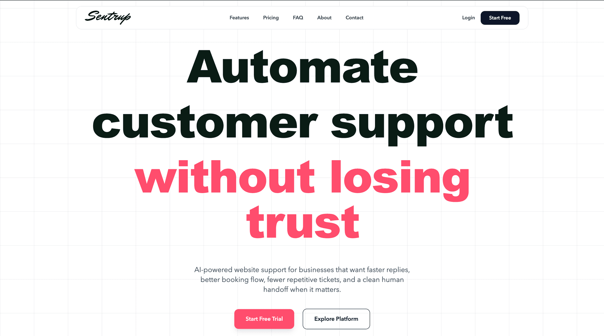Sentrup — AI Customer Support Platform image 1