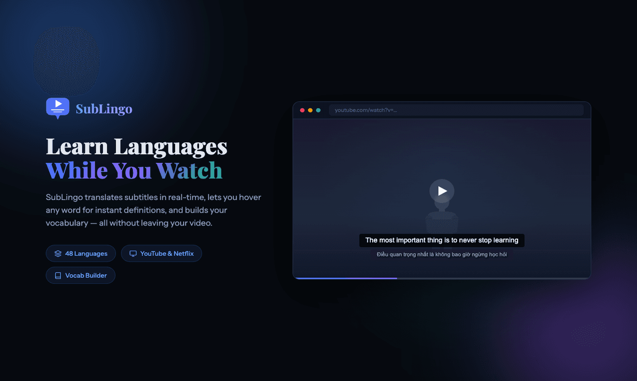 SubLingo - Learn Languages While You Watch image 2