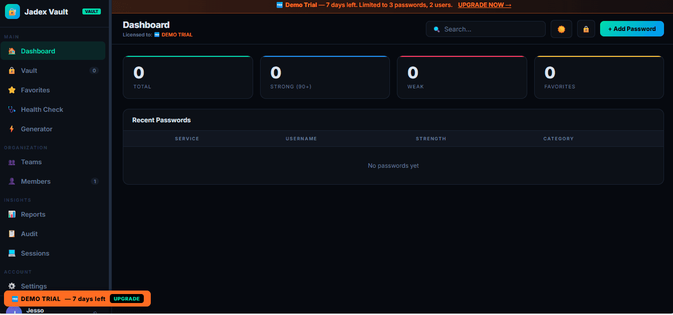 Jadex Vault | Self-Hosted Team image 2