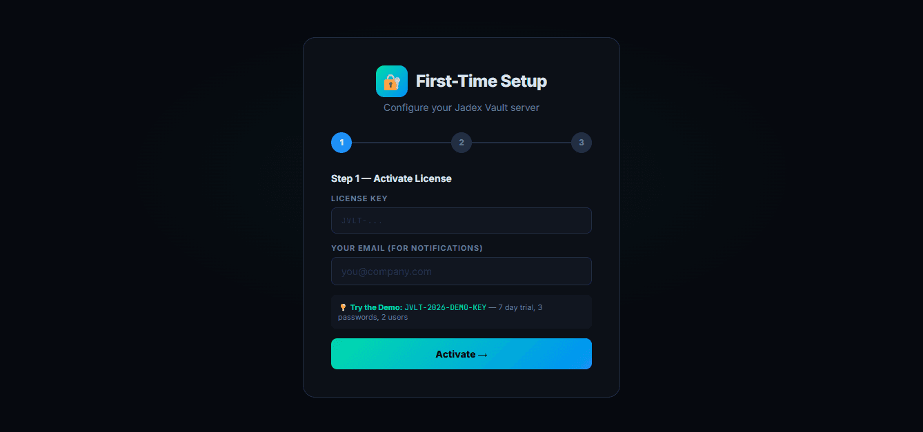 Jadex Vault | Self-Hosted Team image 1