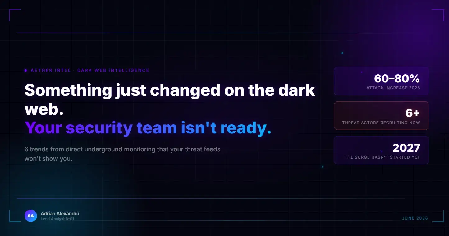 Last month I saw something I haven’t seen in 18 years of dark web and underground monitoring.