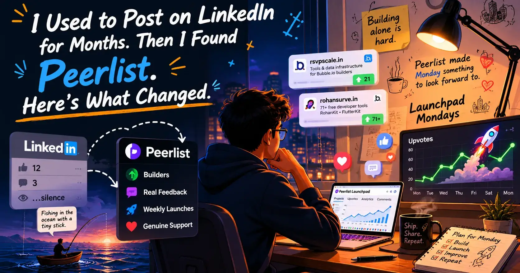 I Used to Post on LinkedIn for Months. Then I Found Peerlist. Here's What Changed.