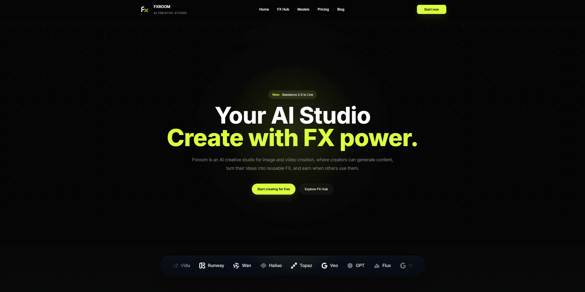 Fxroom | AI Studio for Image, Video, and VFX image 1