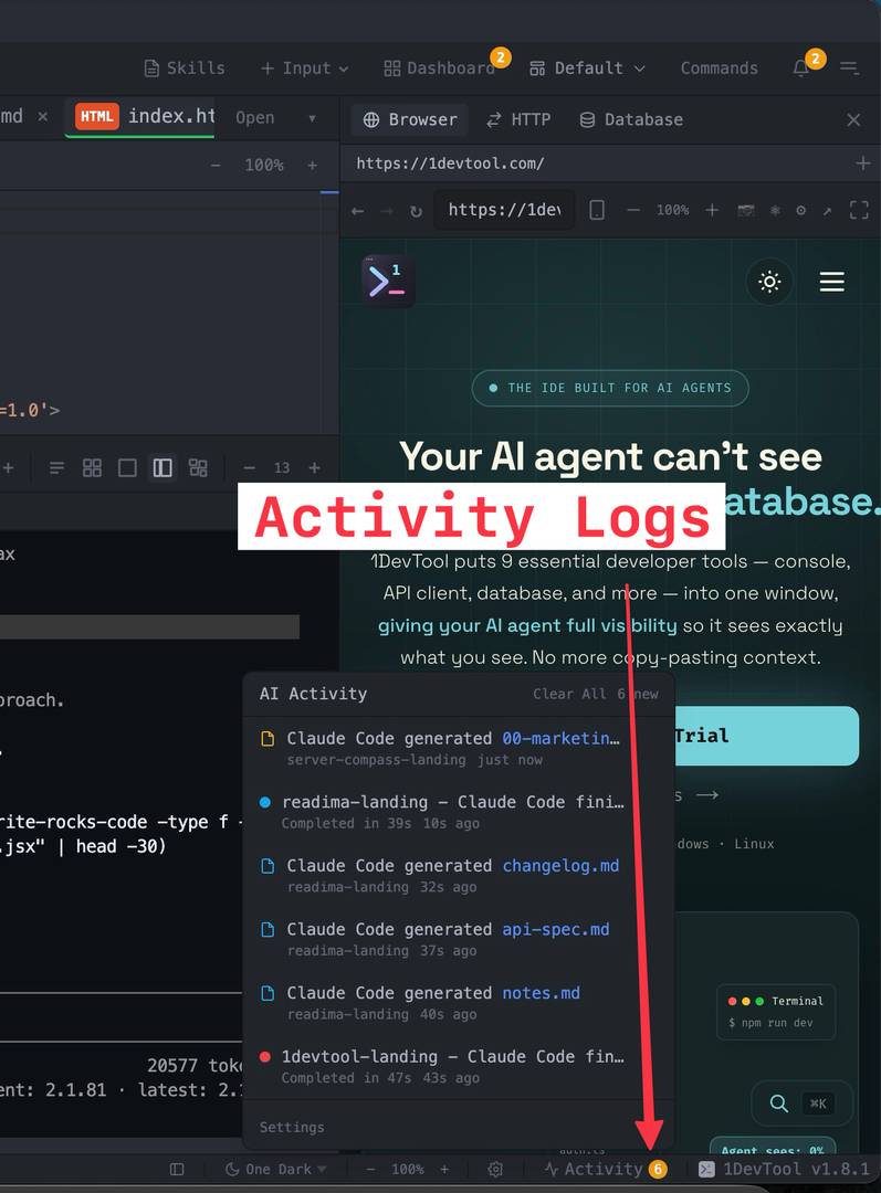 1DevTool — The IDE built for AI agents image 4