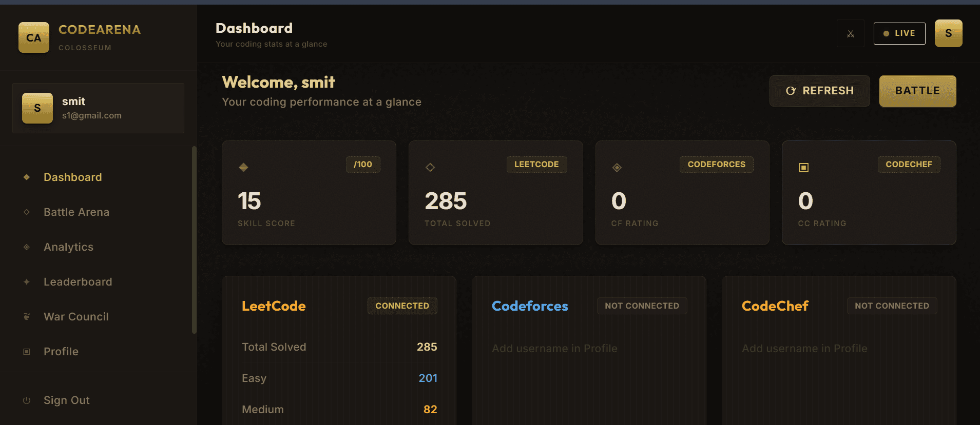 CodeArena — Enter the Colosseum of Code image 3