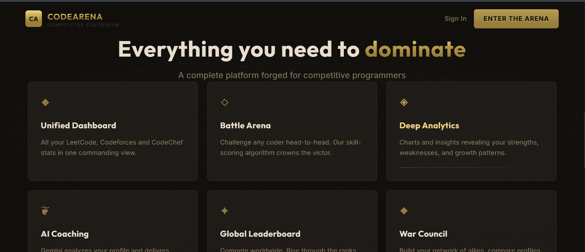 CodeArena — Enter the Colosseum of Code image 2