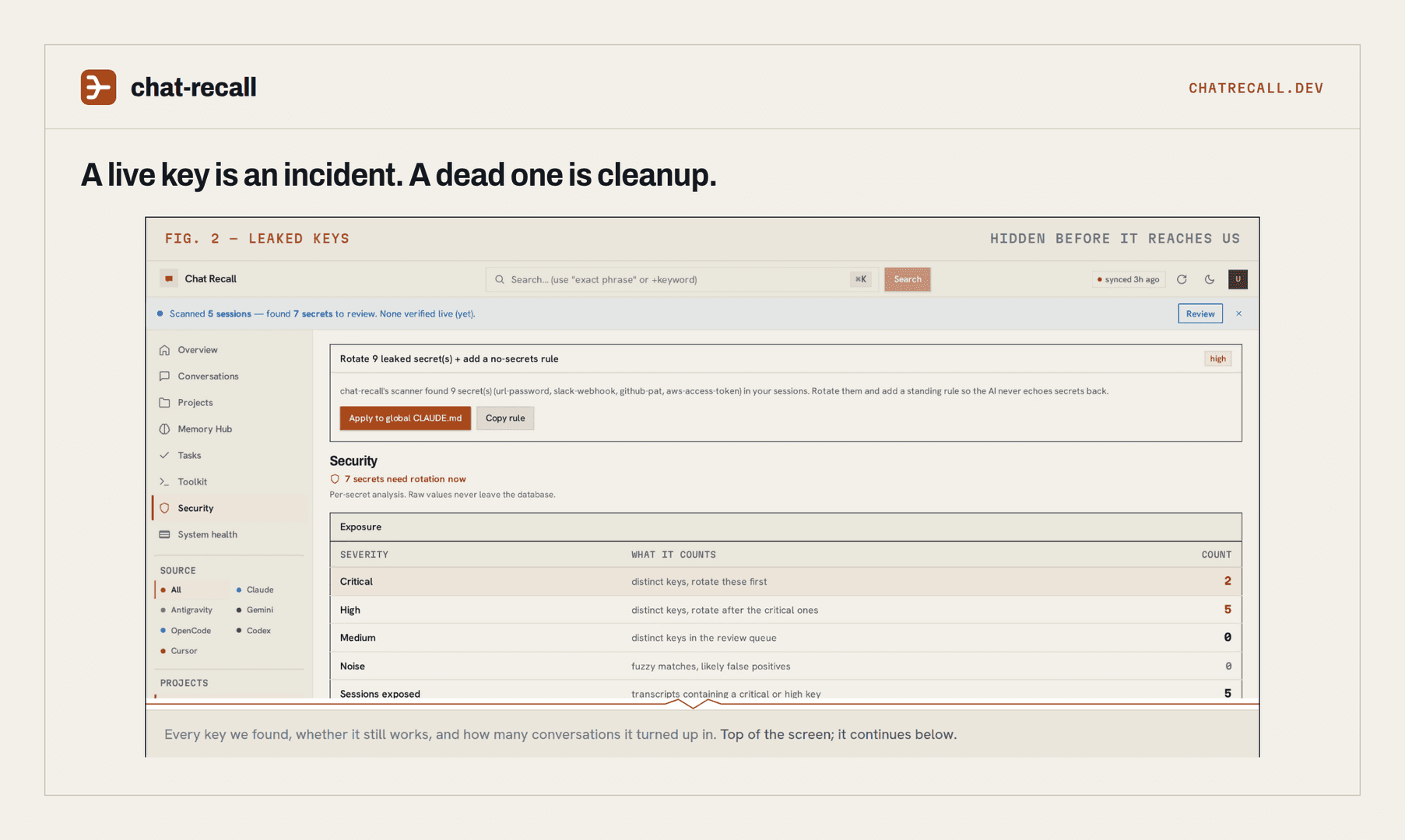 chat-recall: cross ai knowledge,security etc image 2