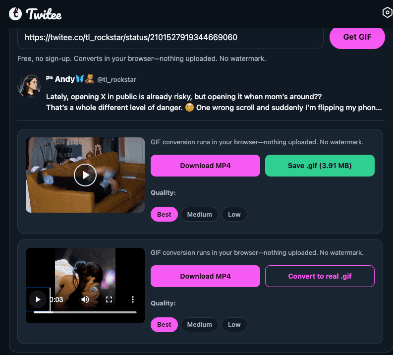 Twitter GIF Downloader image 3
