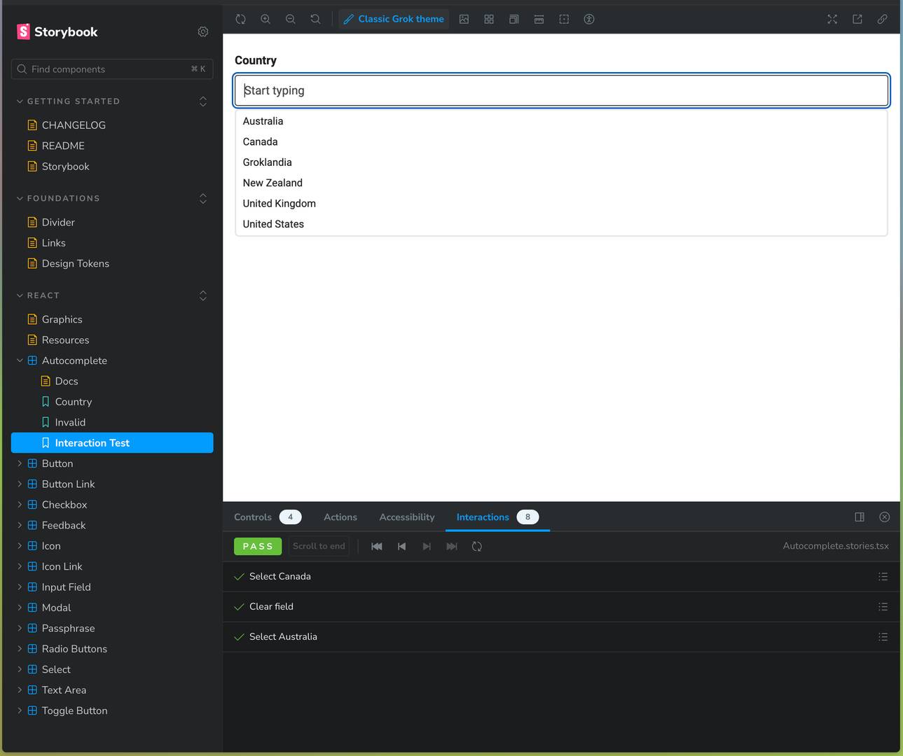 React Component Library (Grok Academy)