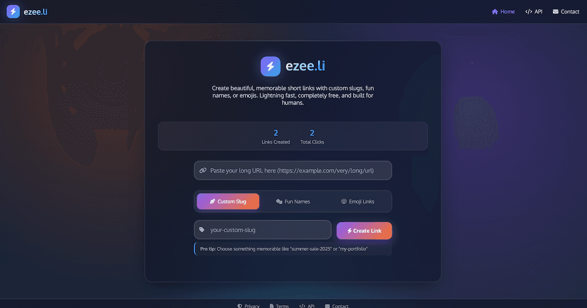 ezee.li — Smart, Stylish, Shareable Links image 1