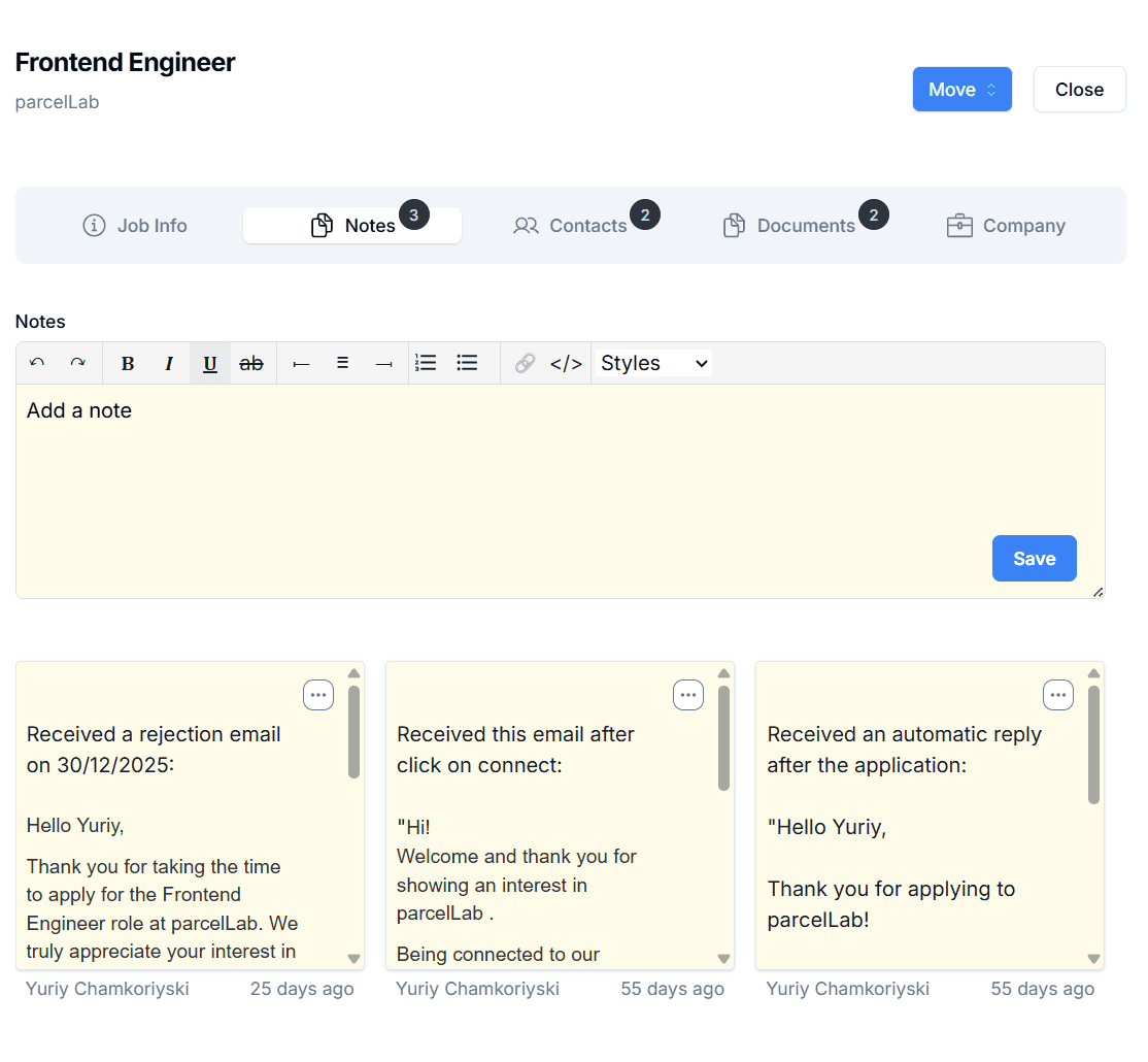 Job Tracker with browser extension image 5