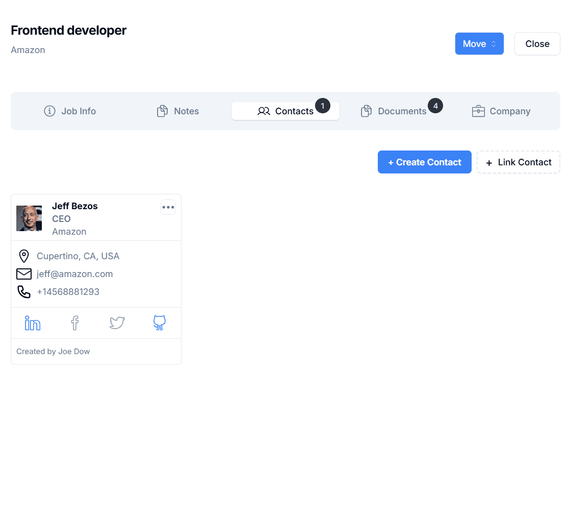 Job Tracker with browser extension image 2